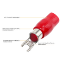 Recoil ST408-20 4AWG Copper Spade Terminals