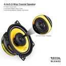Recoil RLX402 Level-3 Series 4" Coaxial Car Speakers (Pair)