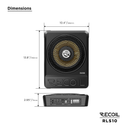 Recoil RLS10 10" Ultra-Thin Powered Under-Seat Subwoofer 150W RMS