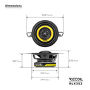Recoil RLX352 Level-3 Series 3.5" Coaxial Car Speakers (Pair)