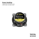 Recoil RLX402 Level-3 Series 4" Coaxial Car Speakers (Pair)