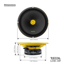 Recoil LX8-4P L-3 Series 8" High-Power Midrange PRO Speaker (Pair)
