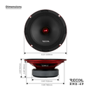 Recoil RM8-4P Red Storm Series 8" High-Power Midrange Speaker (Pair)