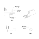 Recoil ST408-20 4AWG Copper Spade Terminals