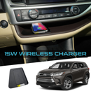 Wireless Charger For Toyota Highlander (3rd Gen) 2015-2020 15W Fast Charging For Mobile Phone