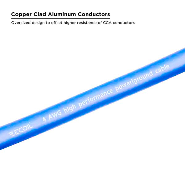 Recoil RW4-80 4 AWG Power Cable Copper-Clad Aluminum (CCA) | 24 Meters
