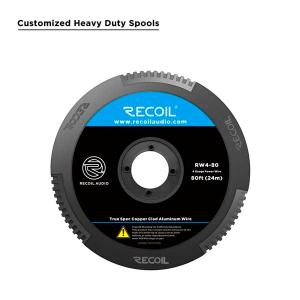 Recoil RW4-80 4 AWG Power Cable Copper-Clad Aluminum (CCA) | 24 Meters