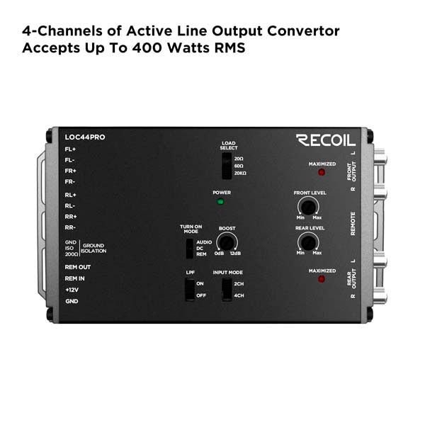 Recoil PLC44PRO 4-CH IN & 4-CH OUT LOC4 channels of speaker level inputs