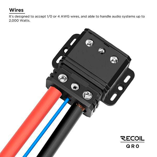 Recoil QR0 QUICK RELEASE CONNECTORS 1/0 to 4 gauge wire inputs