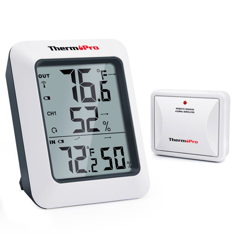 ThermoPro TP60S Wireless Digital Indoor Outdoor Thermometer Humidity Monitor