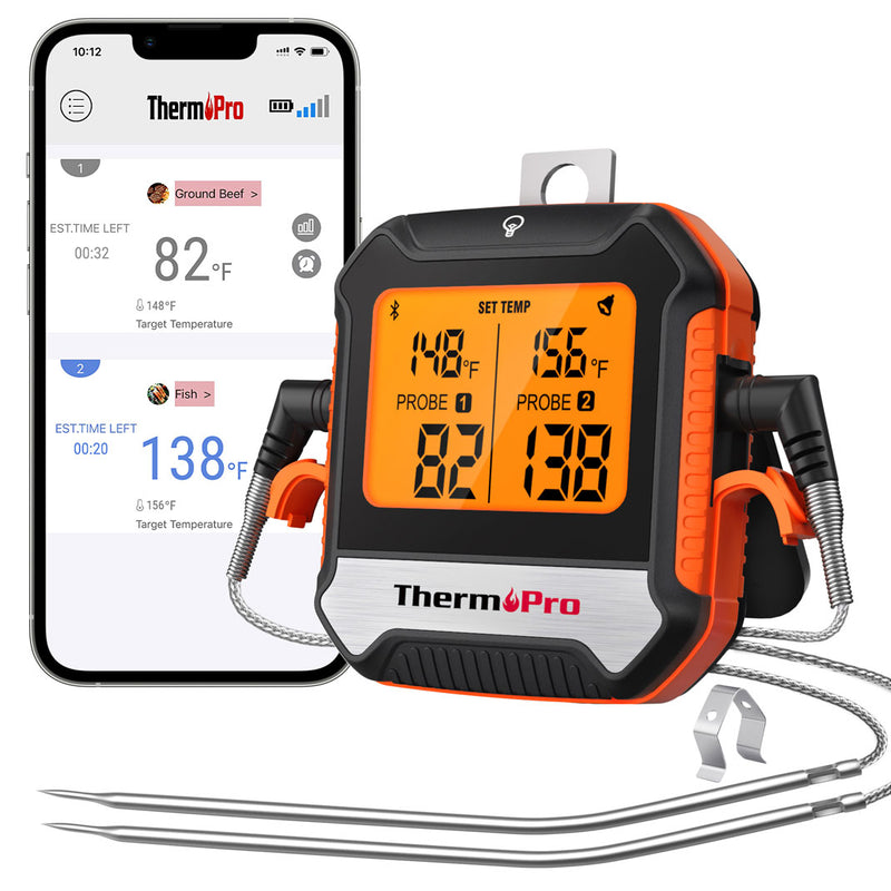 ThermoPro TP904 Wireless Meat Thermometer | 135m Range & Dual Probes for BBQ, Oven, Smoker, and Cooking