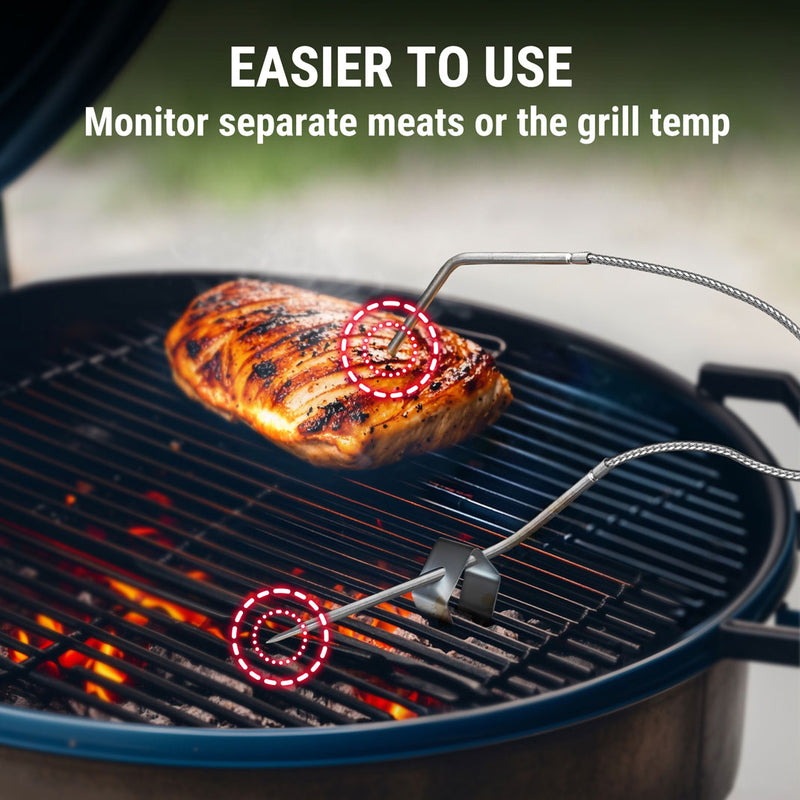 ThermoPro TP904 Wireless Meat Thermometer | 135m Range & Dual Probes for BBQ, Oven, Smoker, and Cooking