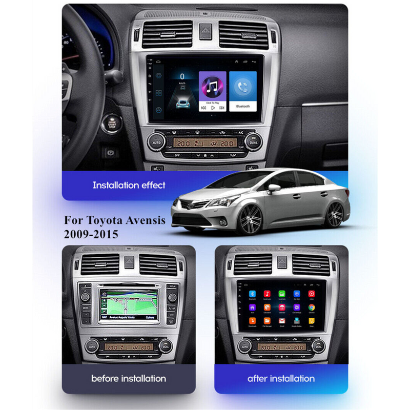 Daiko PRO Multimedia Unit Wireless Carplay Android Auto GPS For Toyota Avensis 2009-2015