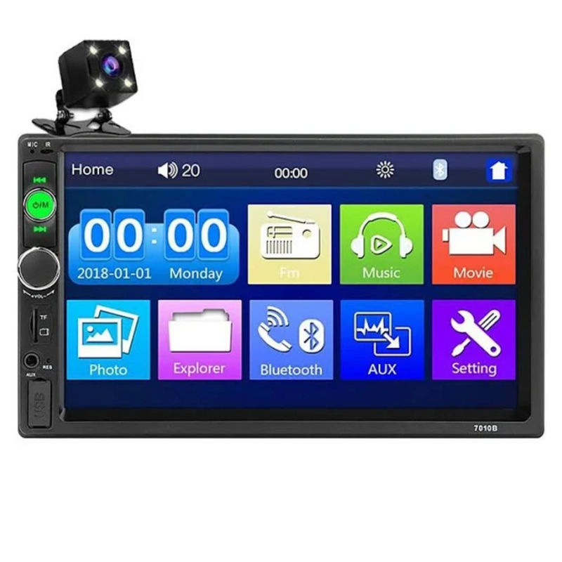 2DIN Car Stereo Bluetooth Rear View Camera Touchscreen USB SD cards