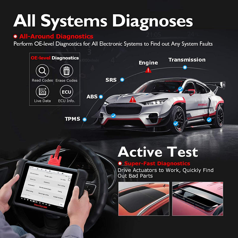 Professional Diagnostic Tool Autel Maxisys MS906 Automotive Scan Tool TPMS Keys