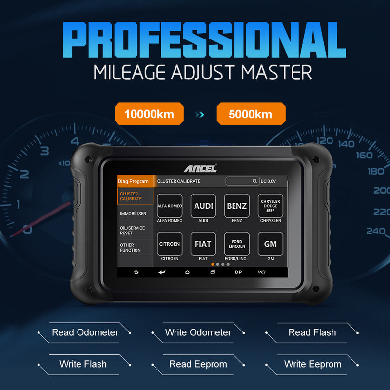Professional Car Scanner Ancel DP500 2in1 Key Programmer Cluster Reset