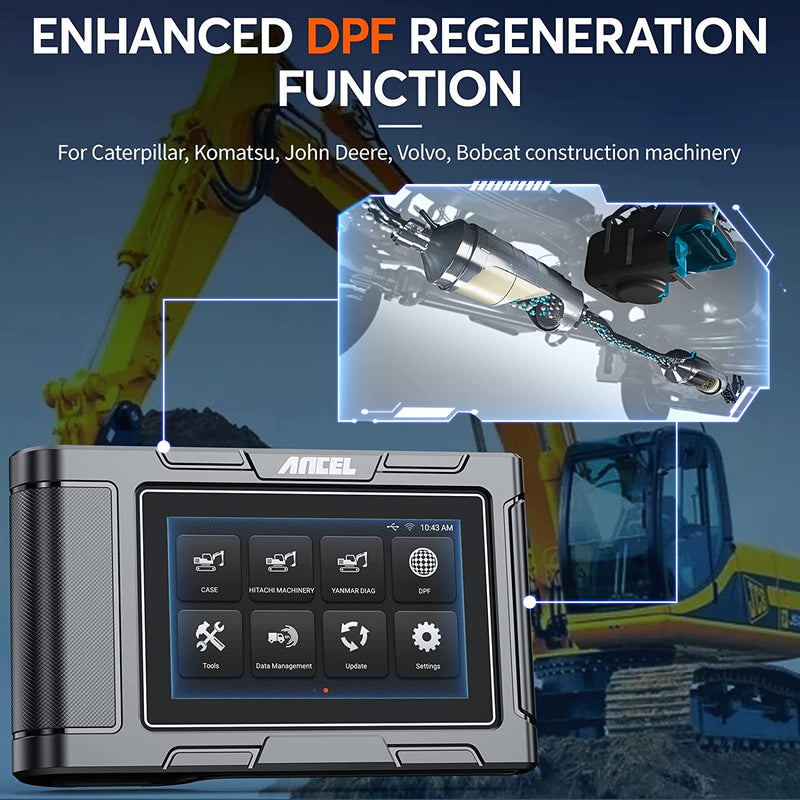 Heavy Duty And Construction Machinery Diagnostic Tool Ancel HD3600 DPF Regen