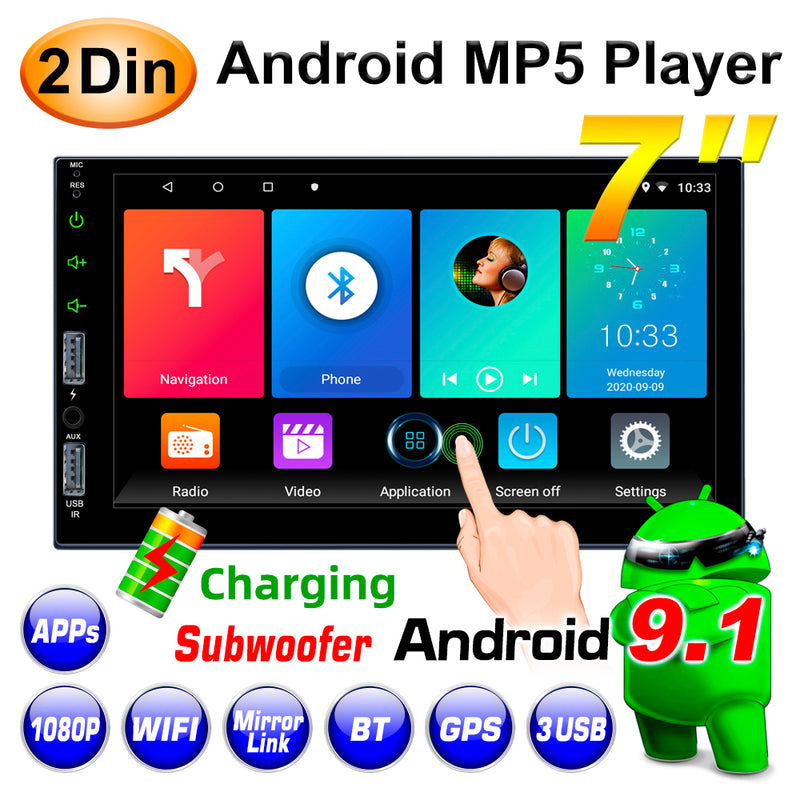 Car Stereo Android 9.1 7inch Bluetooth 4USB GPS