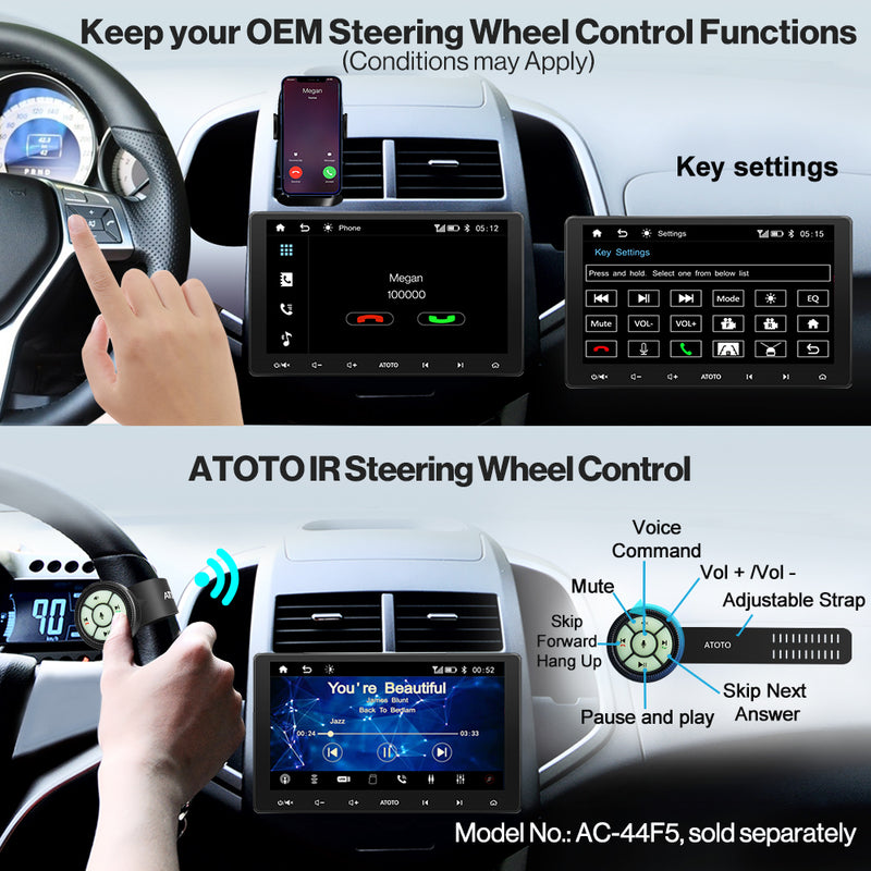 Premium Car Stereo ATOTO F7 SE 10" 2Din Android Auto & CarPlay Bluetooth GPS USB