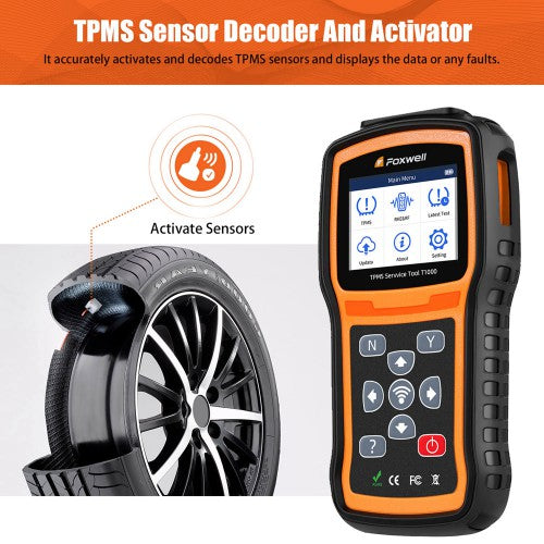 Foxwell T1000 TPMS Diagnostic Tool Tyre Pressure Sensors Trigger
