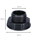IBC Tank Adapter 80mm Female Fine Thread To S60x6  60mm Male Coarse Thread