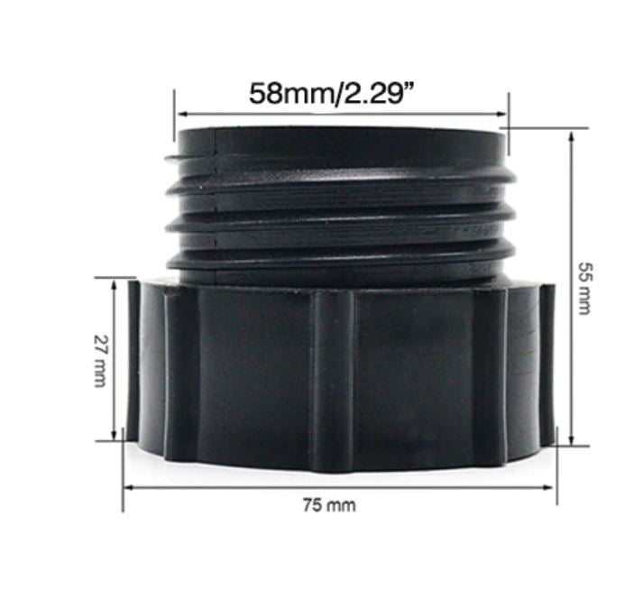 IBC Tank Adapter From Fine To Coarse Thread 60mm