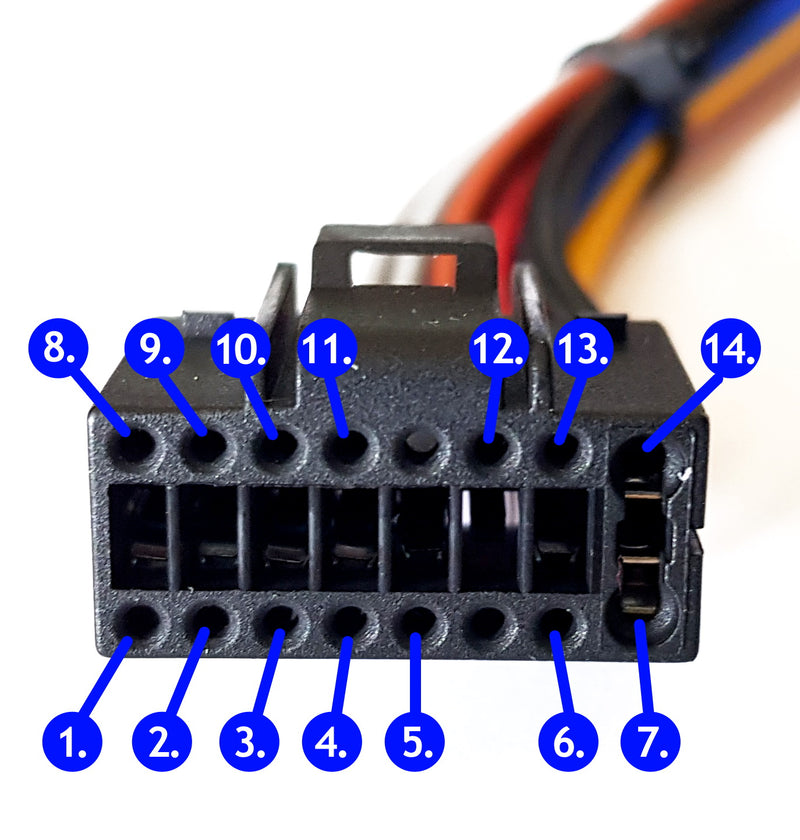 Car Stereo Wiring Harness 16 pin to ISO connectors