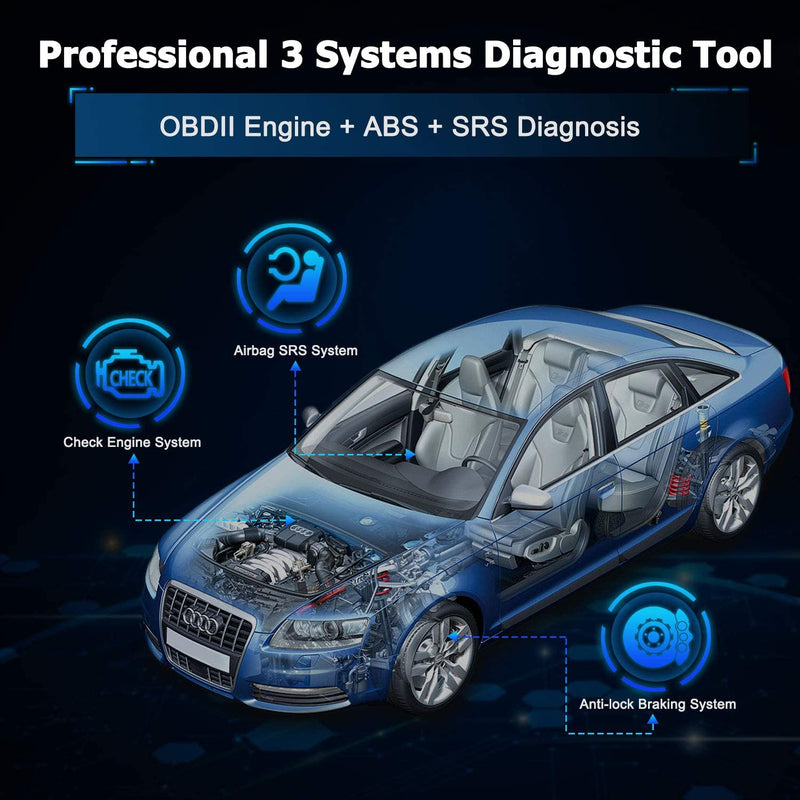 Car Diagnostic Tool Launch CR619 OBD2 Scanner ABS SRS Airbag Read/Clear Errors