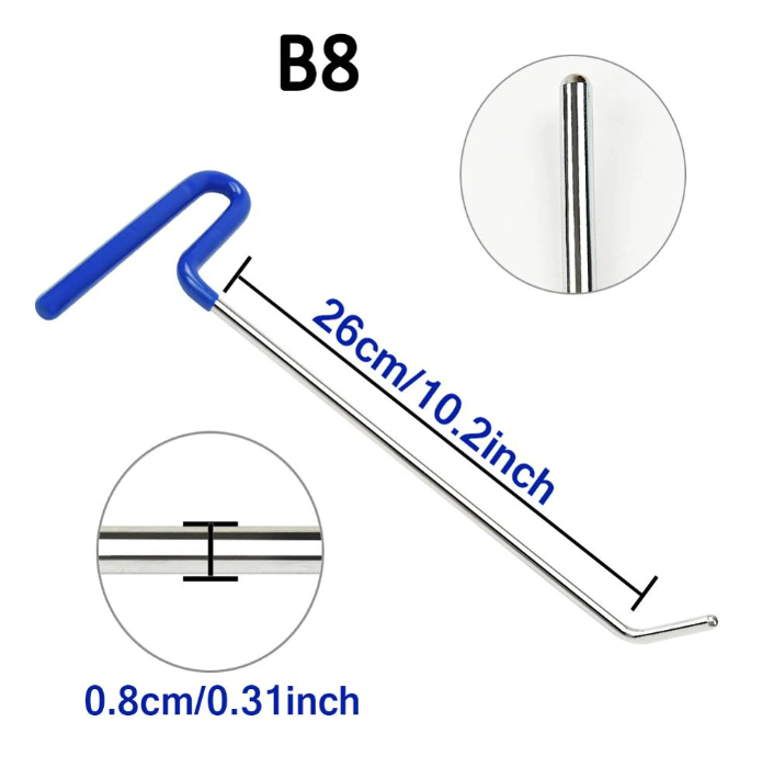10pcs Paintless Dent Repair Tools Rods Hooks