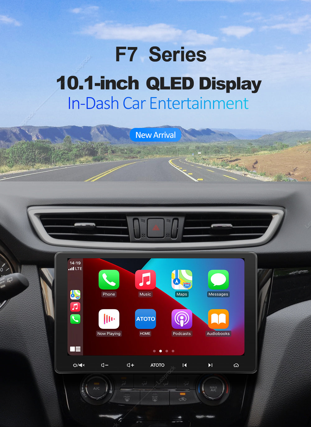 Car Stereo ATOTO F7 XE 10.1 Inch Double Din Wireless CarPlay & Android