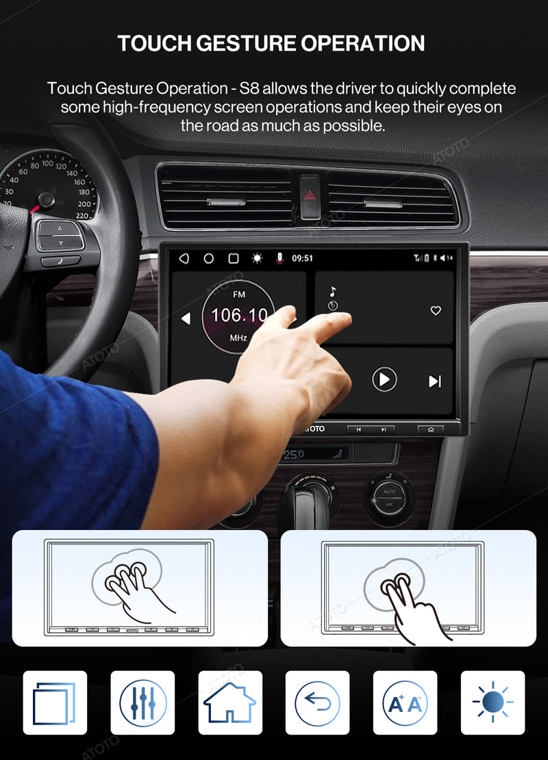 ATOTO Car Stereo S8 Premium 10inch Carplay & Android Auto 3G+32G