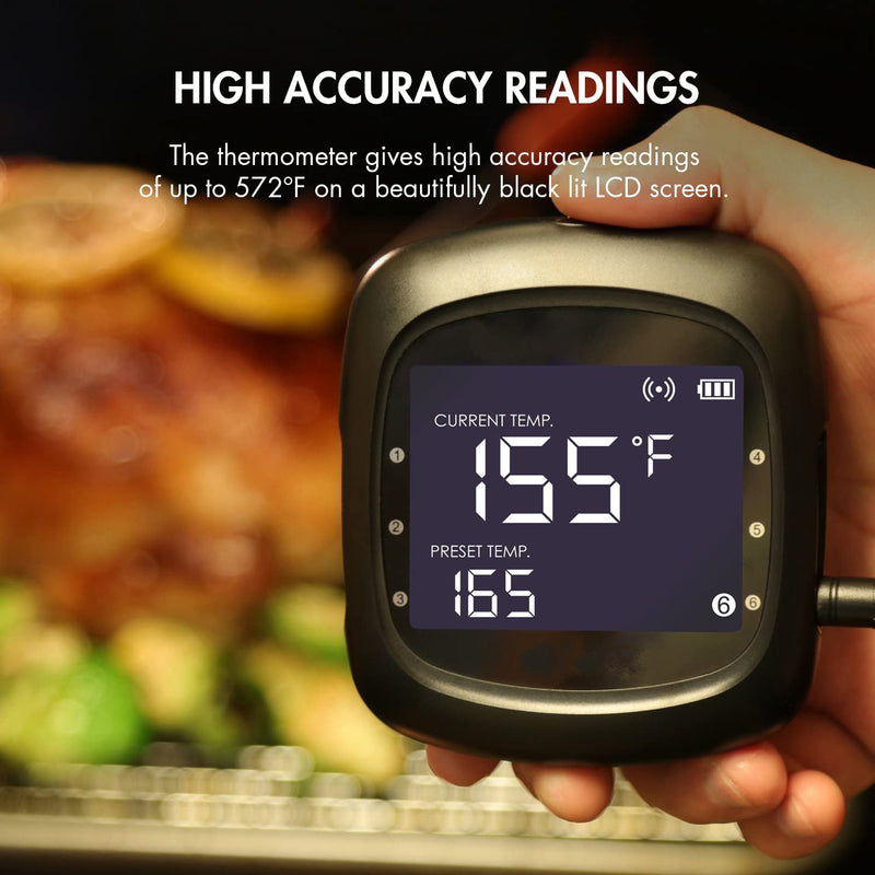 Wireless BBQ Digital Meat Thermometer with 2 probes