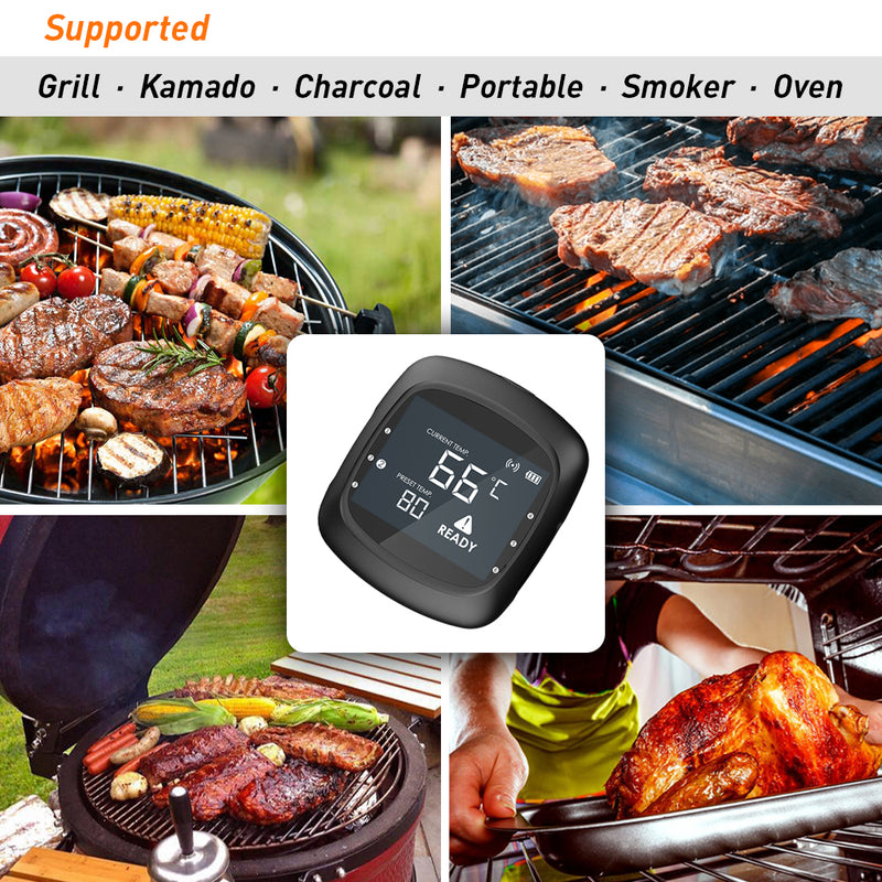Wireless BBQ Digital Meat Thermometer with 4 probes