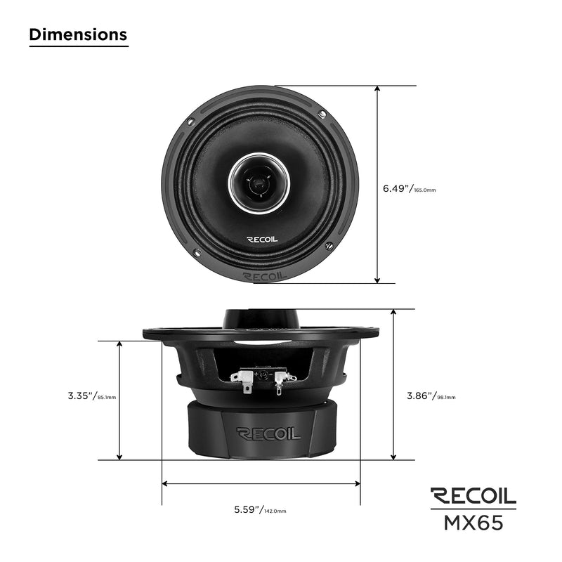 RecoilMX65Pair6.5-InchMidrangeCoaxialSpeakerswithBulletTweeters560WMax280WRMS_7.jpg