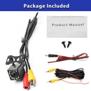 Reverse Camera 12 LED Car Backup Wide View Angle