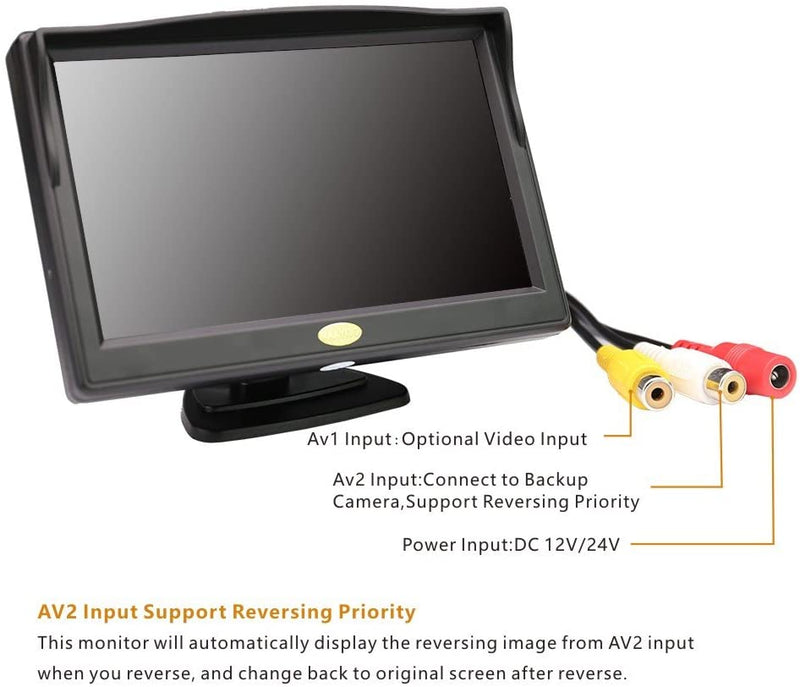 Reverse Camera Monitor Security TFT Monitor 5 inch