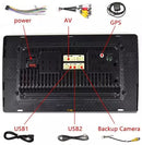 Universal Car Stereo Rotatable Touchscreen Android 9 Bluetooth WiFi GPS