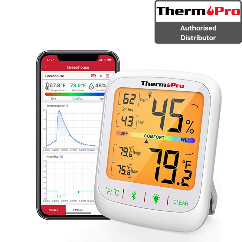 ThermoPro TP-59 Bluetooth Hygrometer Thermometer, 260FT