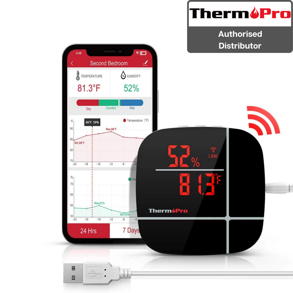 thermopro tp90 smart wifi temperature humidity