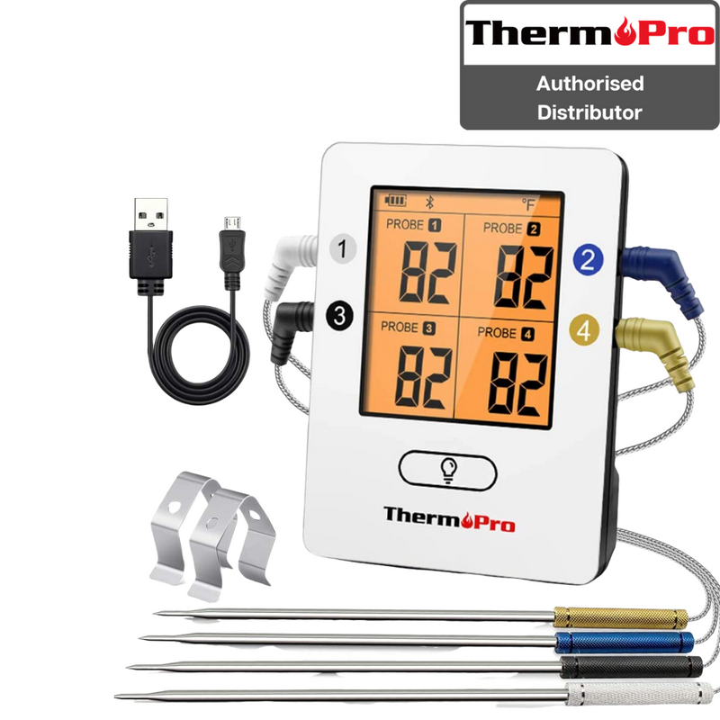 ThermoPro TP25 Wireless Bluetooth Meat Thermometer with 4 Colour Coated Probes