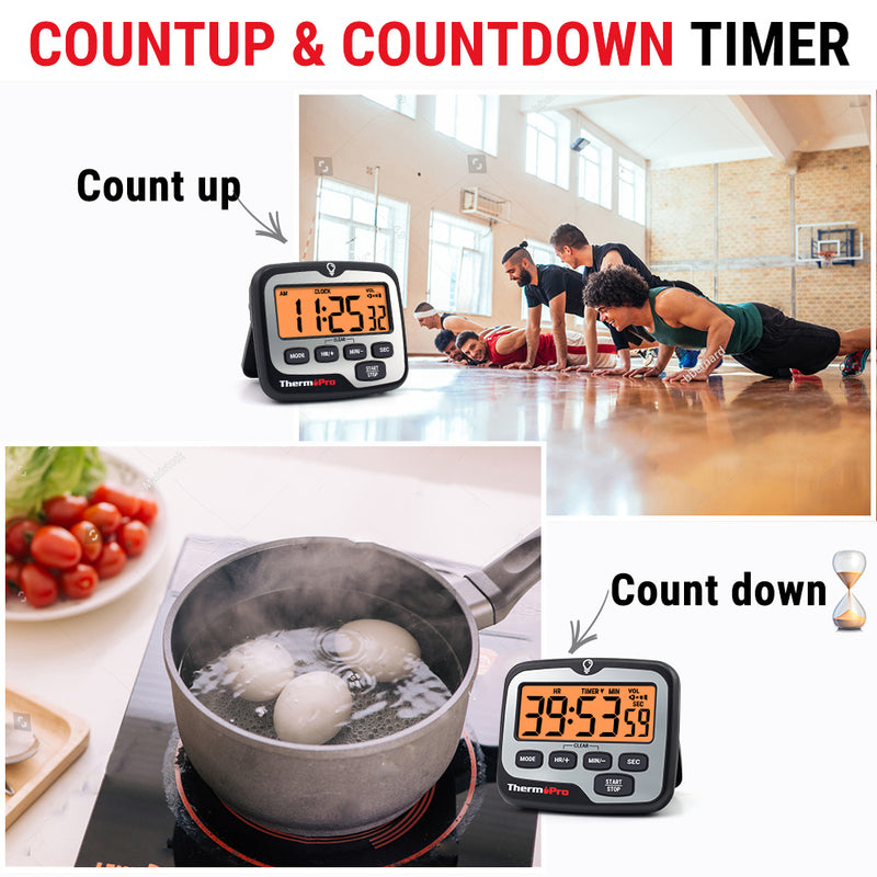 ThermoPro TM01 Digital Timer with Countdown Touchable Backlit