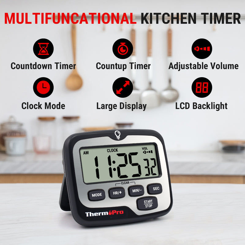 ThermoPro TM01 Digital Timer with Countdown Touchable Backlit