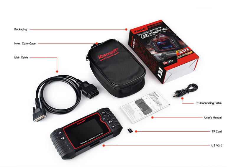 Car Diagnostic Tool iCarsoft US V2.0